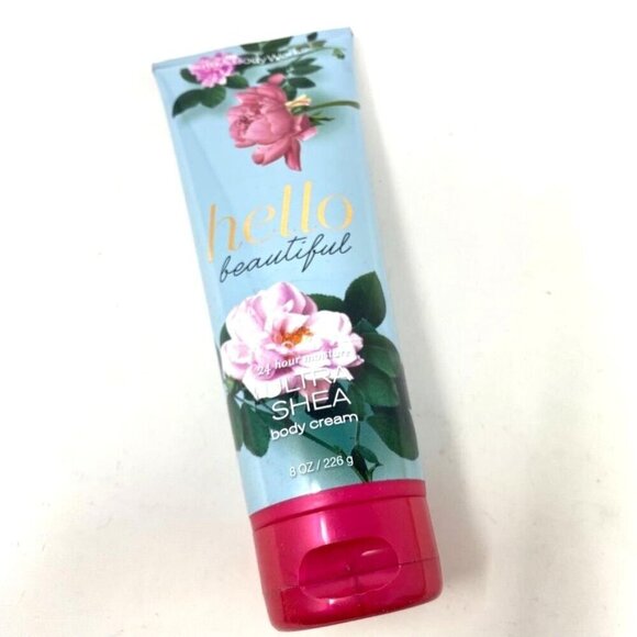 Bath & Body Works Hello Beautiful Ultra Shea Body Cream 8 Oz Floral Scent - Picture 1 of 5